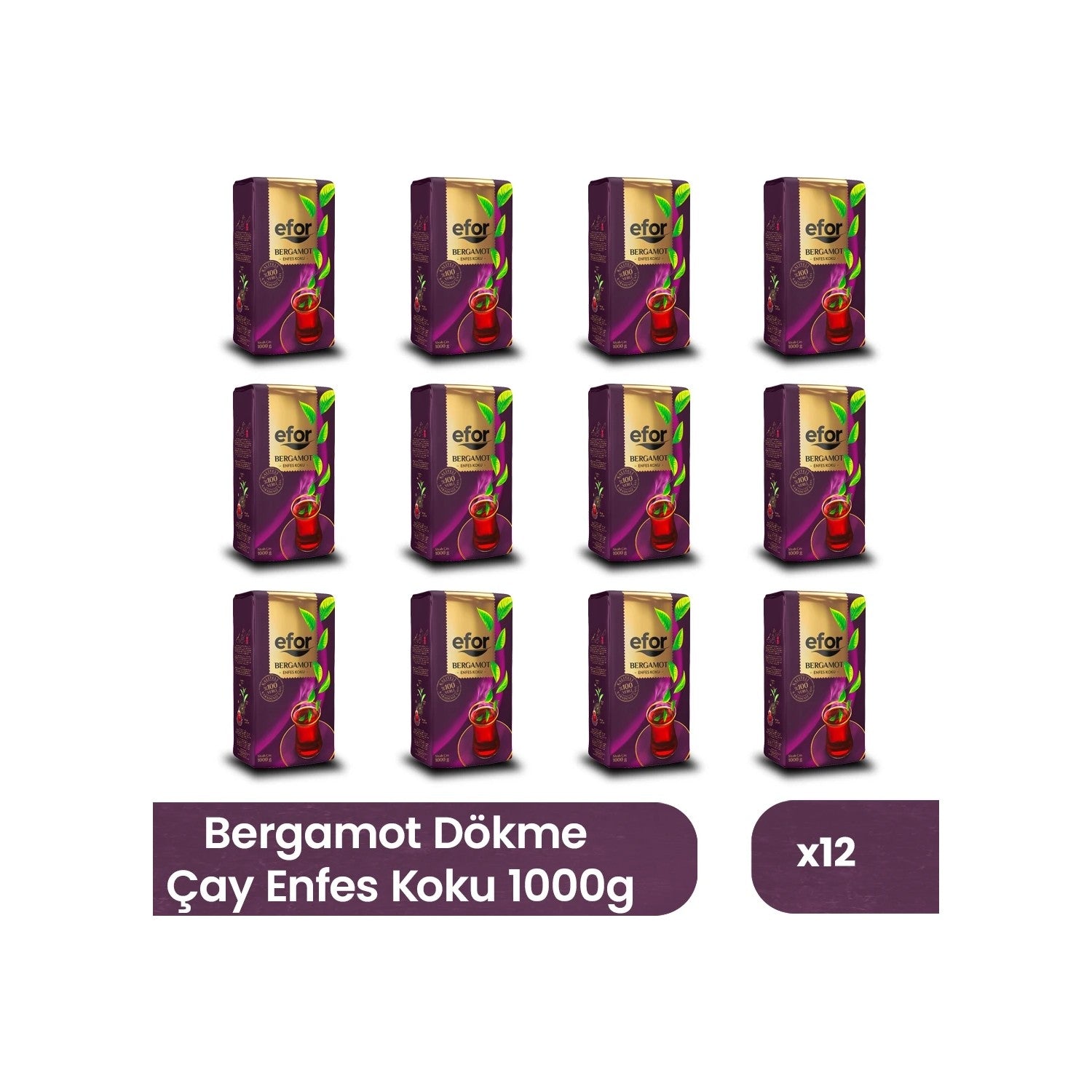 Efor tea Efor bergamot flavored loose leaf black tea 1000 g 12-pack case - MALLTURK