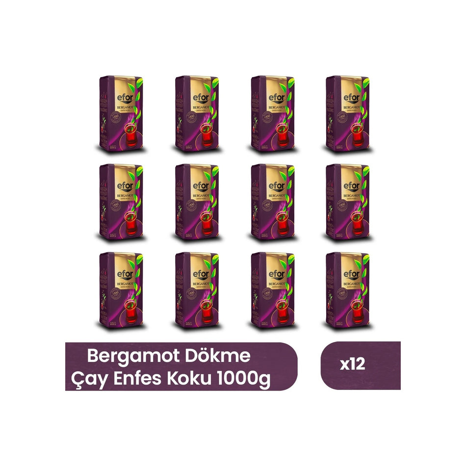Efor tea Efor bergamot flavored loose leaf black tea 1000 g 12-pack case - MALLTURK