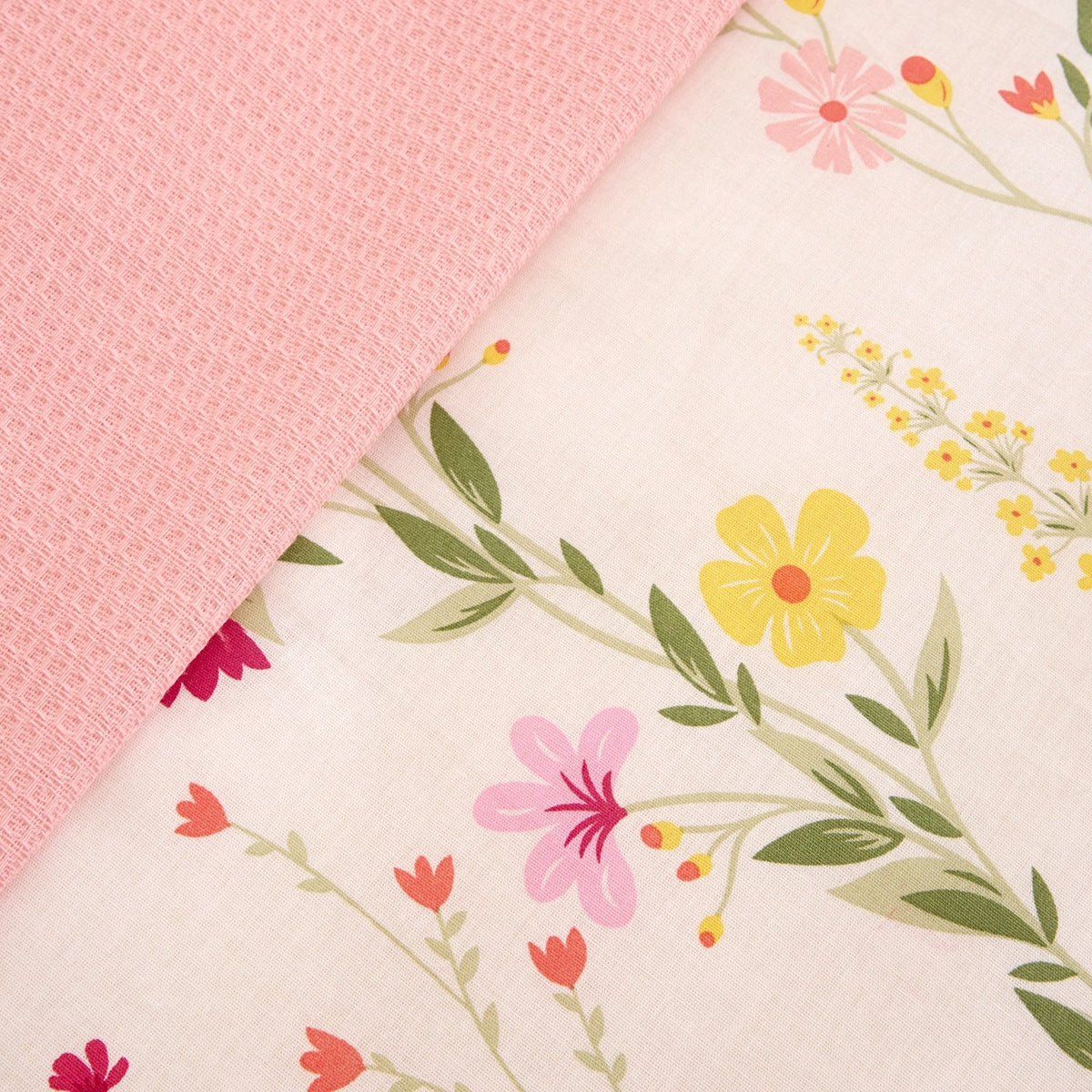 Karaca Home Isolde %100 Cotton Double Duvet Cover and Pique Set Pink - MALLTURK