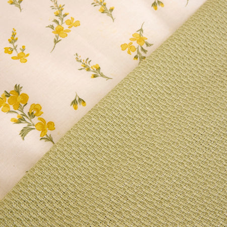 Karaca Home Petalya %100 Cotton Double Duvet Cover and Pique Set Yellow - MALLTURK