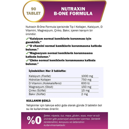 Nutraxin Keratin Formula Hair Nails Skin Dietary Supplement 60 Tablet - MALLTURK