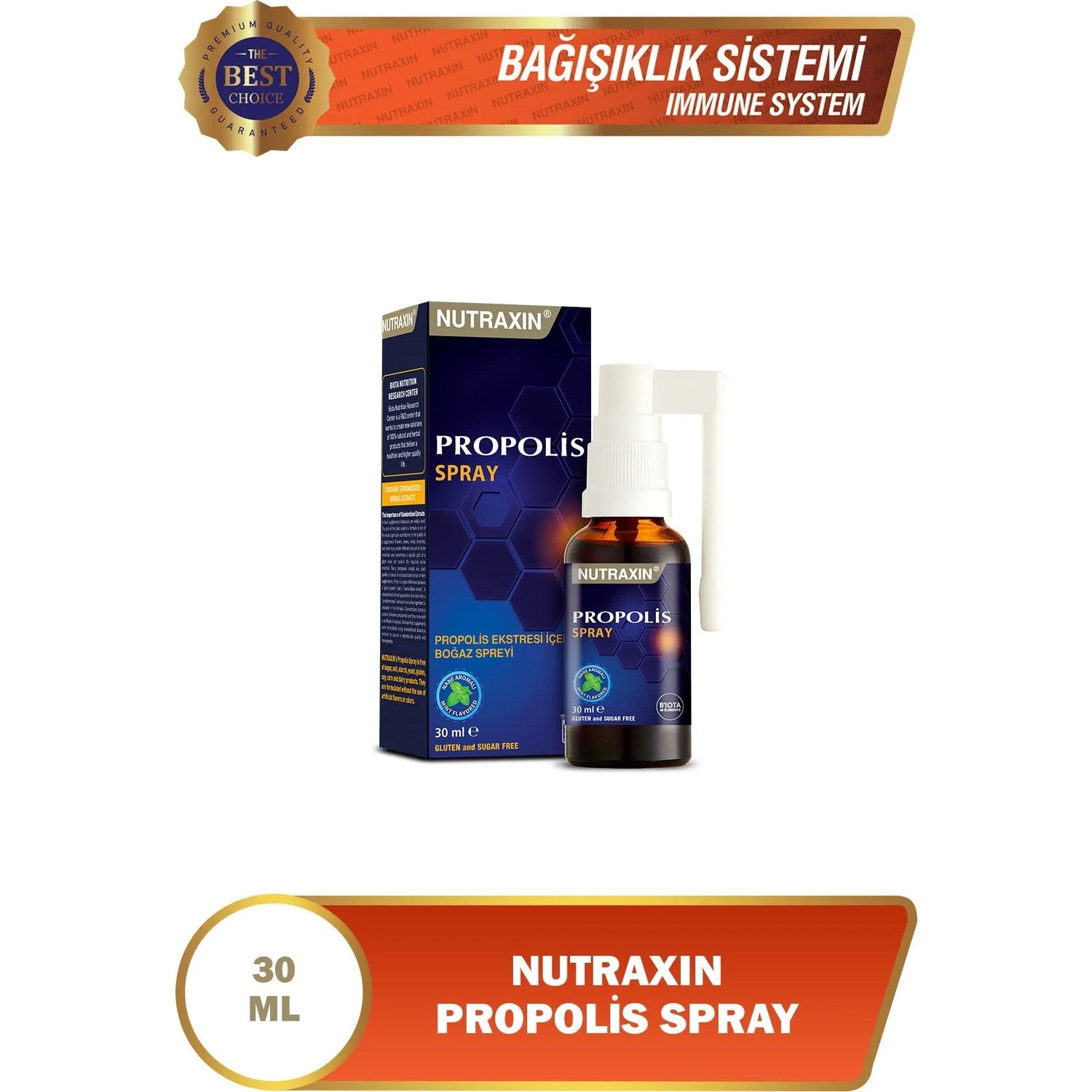 Nutraxin Propolis Ekstresi with Bogaz Spreyi 30 Ml - MALLTURK