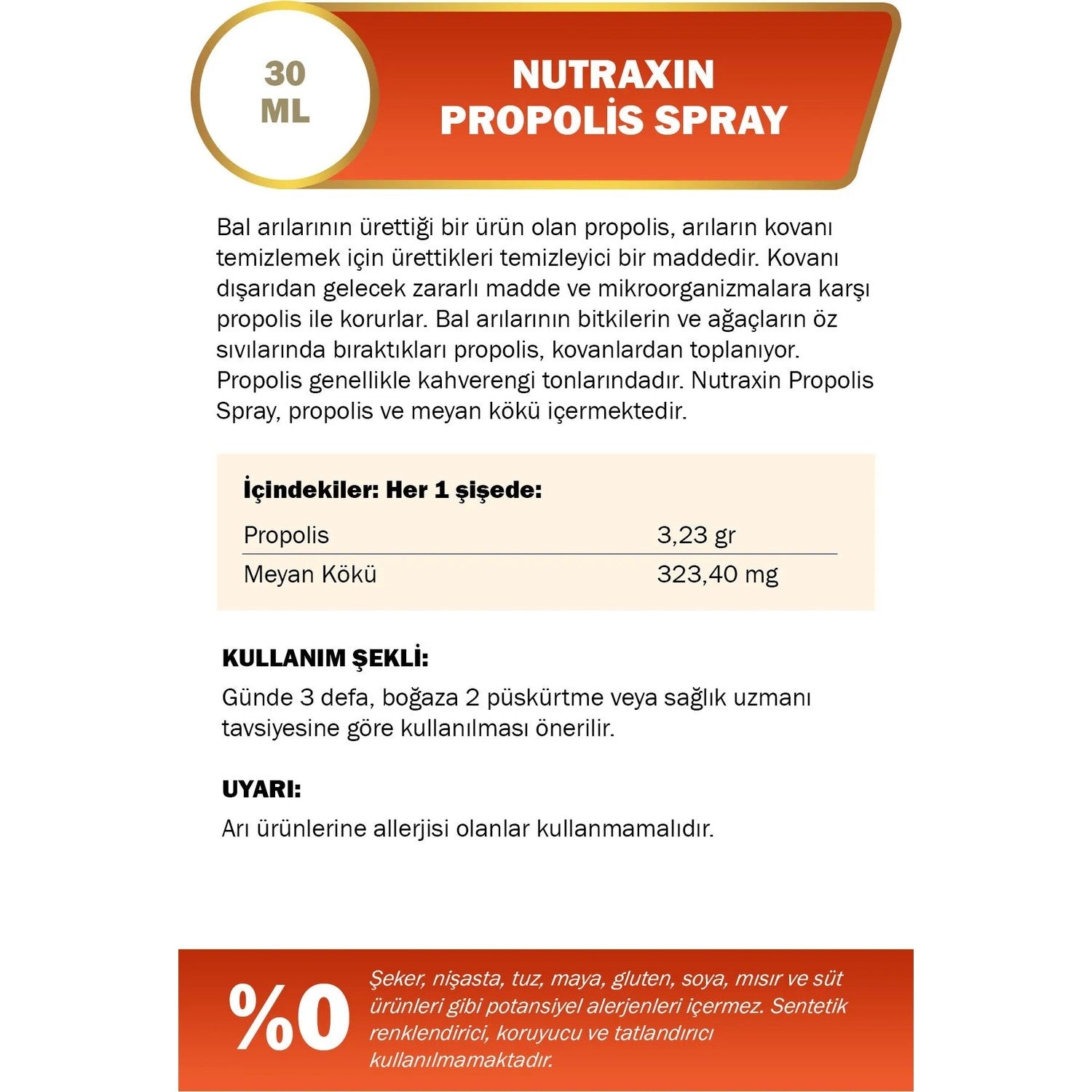 Nutraxin Propolis Ekstresi with Bogaz Spreyi 30 Ml - MALLTURK