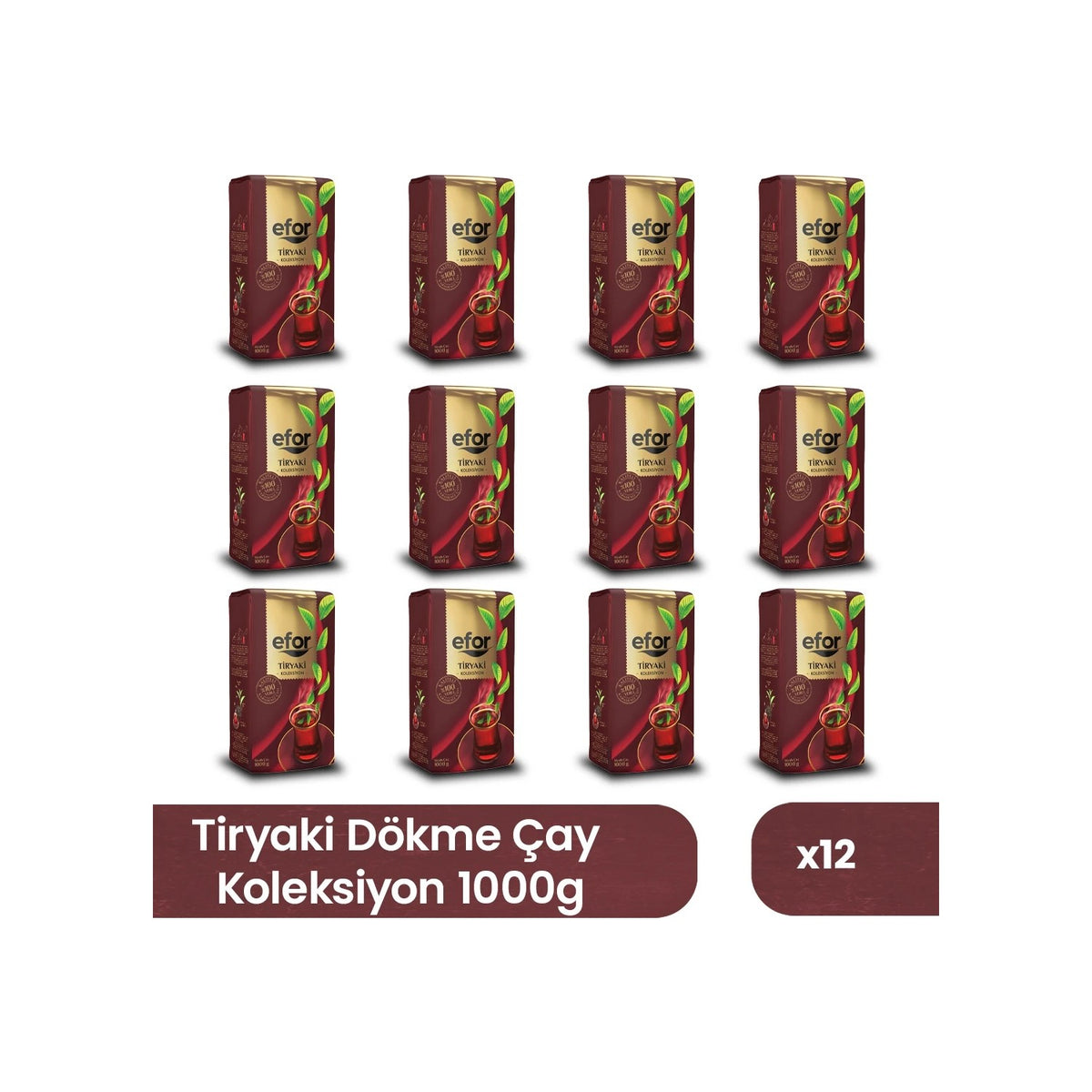 Efor tea Efor Tiryaki loose leaf black tea 1000 g 12-pack case - MALLTURK