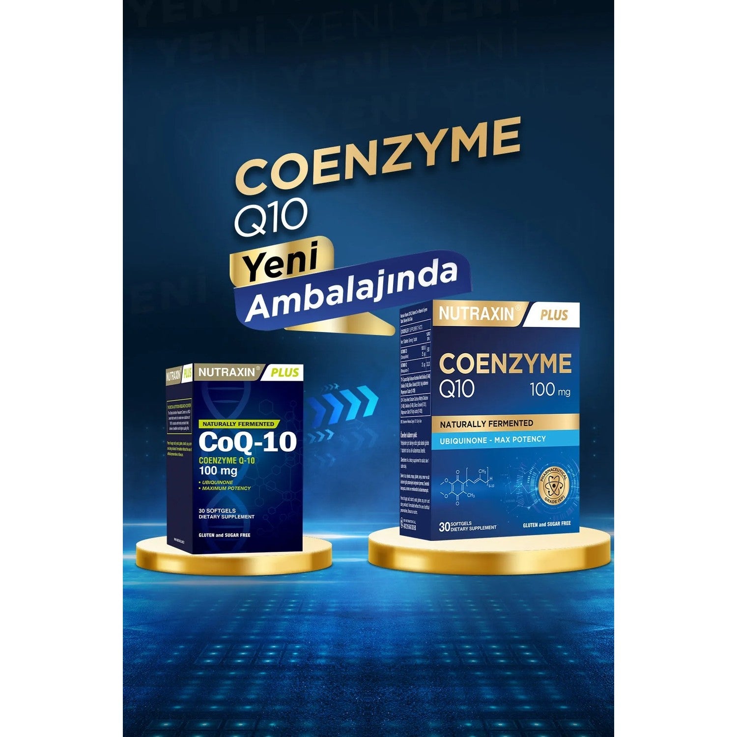 Nutraxin Koenzim Q10 100 Mg Dietary Supplement 30 Softgel - Coenzym, Coq10 - MALLTURK
