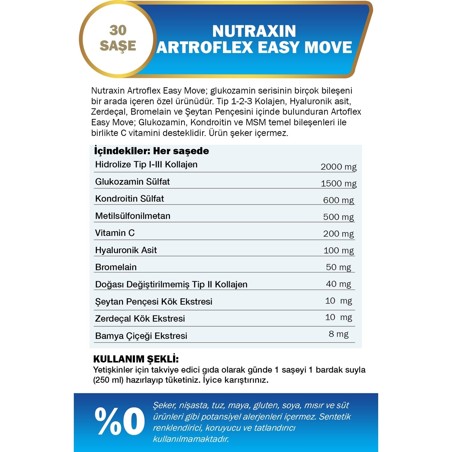 Nutraxin Artroflex Easy Move Sachet 30x6g - MALLTURK
