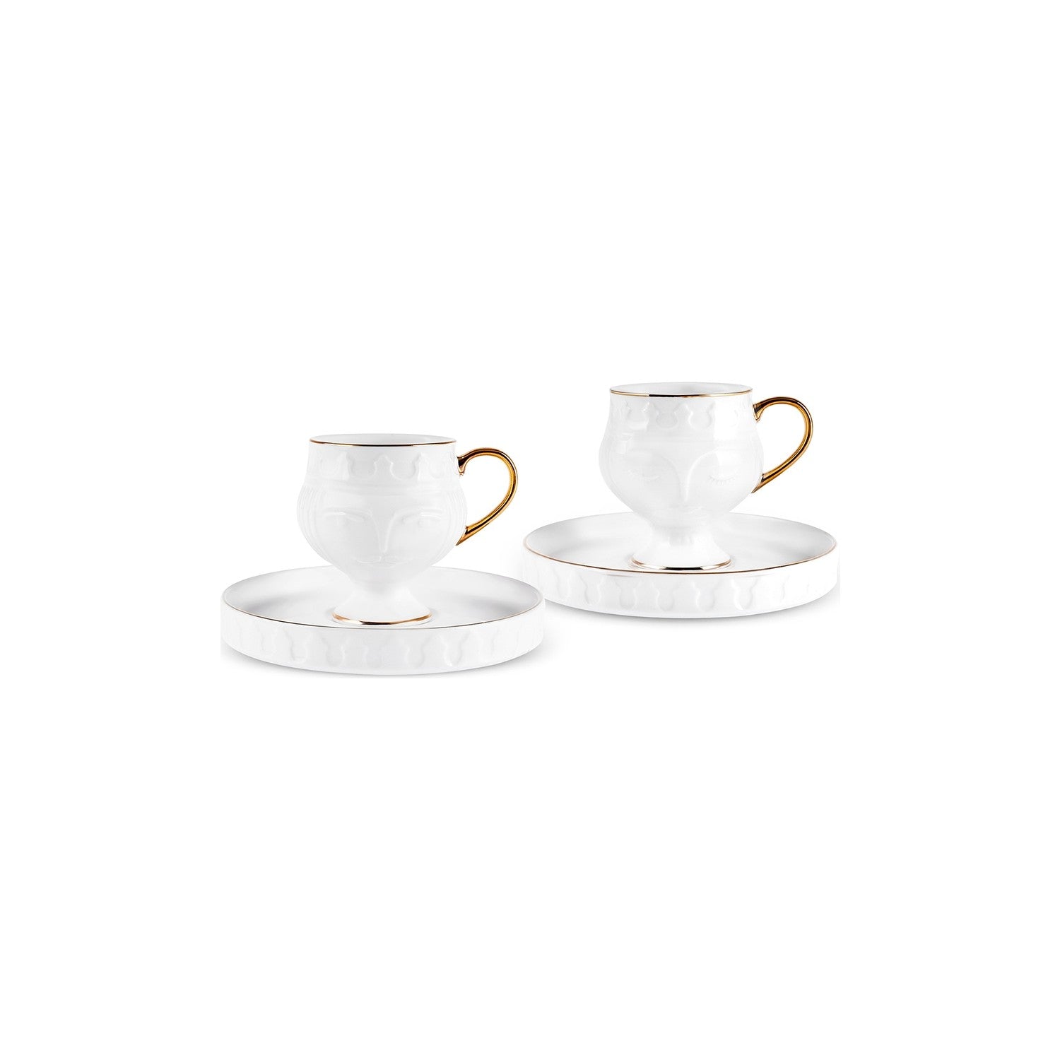 Karaca King and Queen Turkish Coffee Cup Set for 2, 90 ml