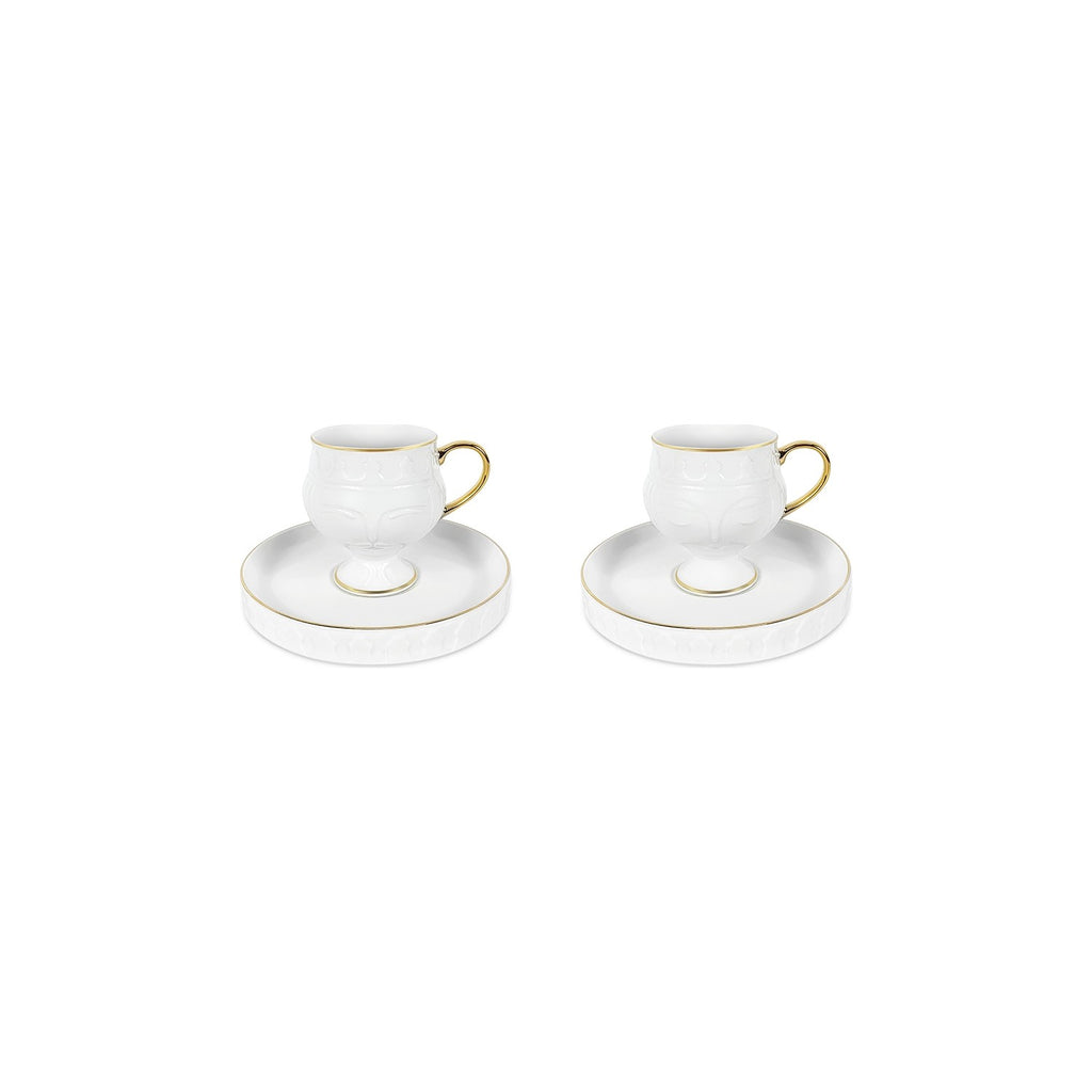 Karaca King and Queen Turkish Coffee Cup Set for 2, 90 ml
