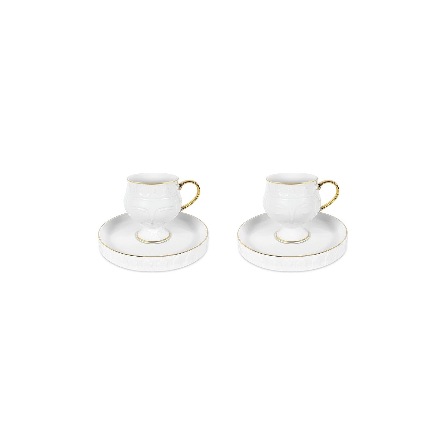 Karaca King and Queen Turkish Coffee Cup Set for 2, 90 ml