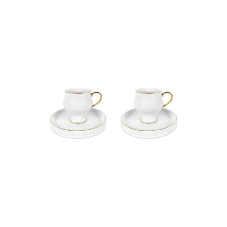 Karaca King and Queen Turkish Coffee Cup Set for 2, 90 ml - MALLTURK