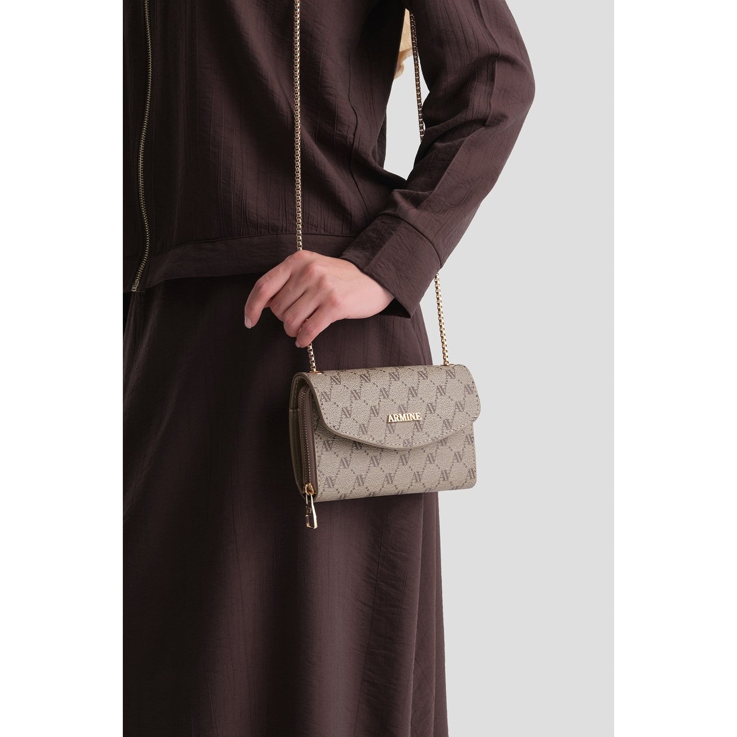 Armine Polka Dot Wallet Mink Edition - MALLTURK