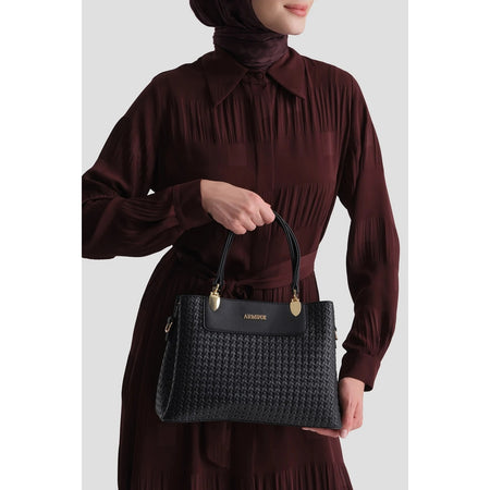 Armine Knitted Bag Black Chic - MALLTURK