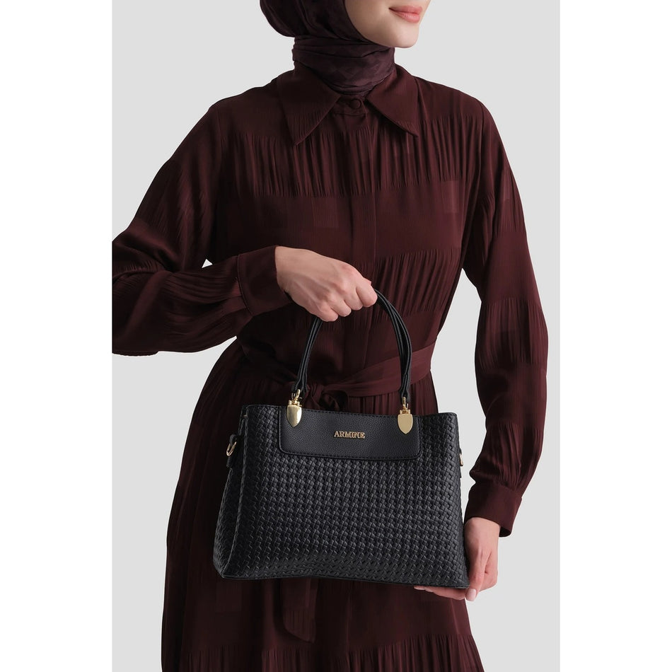 Armine Knitted Bag Black Chic - MALLTURK