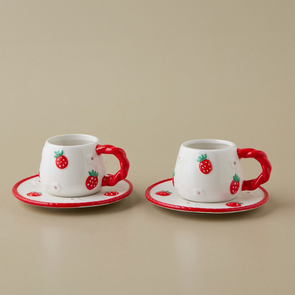 Karaca Berrybloom Turkish Coffee Cup Set for 2, 100 ml