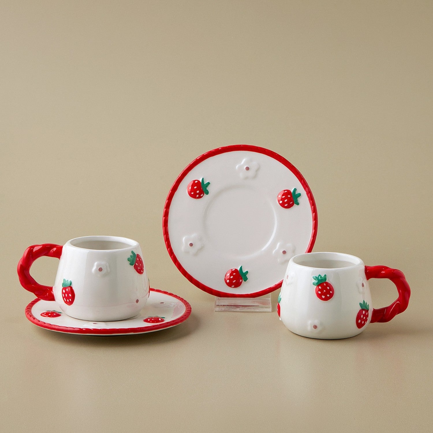 Karaca Berrybloom Turkish Coffee Cup Set for 2, 100 ml