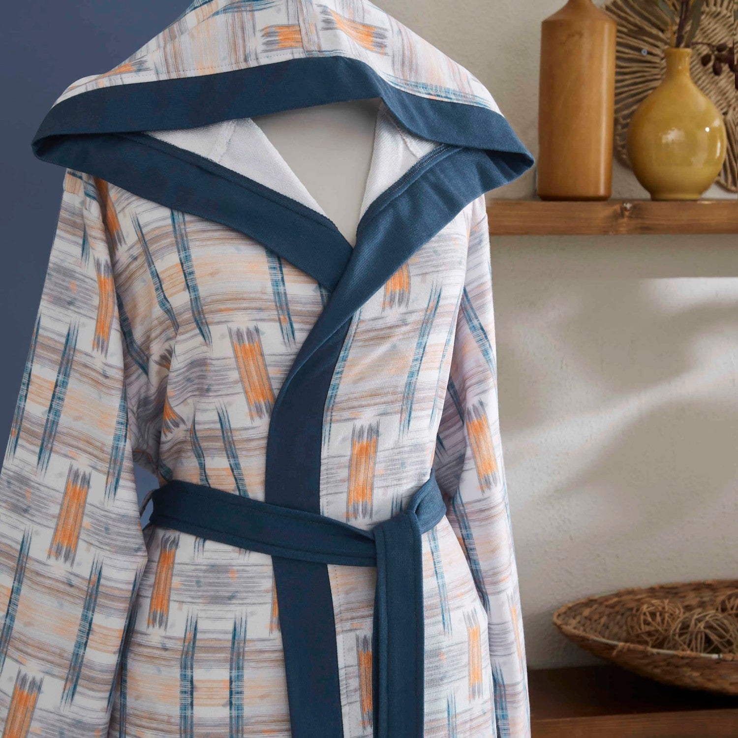 Tac Orion Print Youth Bathrobe Grey S/M - MALLTURK