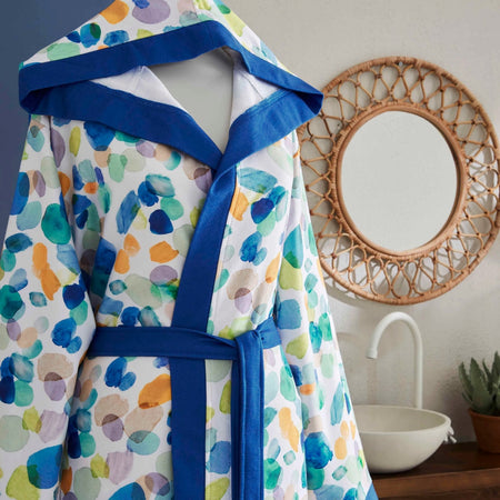 Tac Loria Printed Young Woman Bathrobe Yellow M/L - MALLTURK