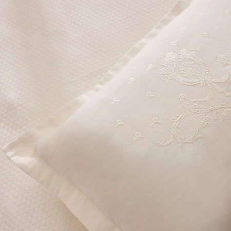 Karaca Home Leonie 100% Cotton Embroidered Double Bed Quilt Set White - MALLTURK