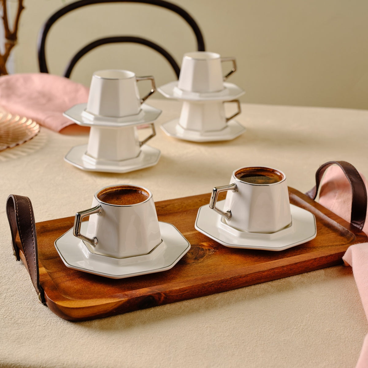 Karaca Zeher Turkish Coffee Cup Set for 6, 90 ml - MALLTURK