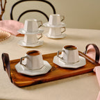 Karaca Zeher Turkish Coffee Cup Set for 6, 90 ml