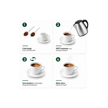 Shazel Mint Flavored instant Turkish Coffee 100g x 6 Packs (FLAVORED) - MALLTURK