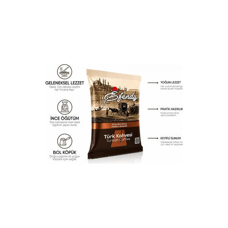 Shazel Efendy Turkish Coffee 100 g | Medium Roast | Traditional Flavor - MALLTURK