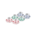 Karaca Flowerful Turkish Coffee Cup Set for 6, 80 ml