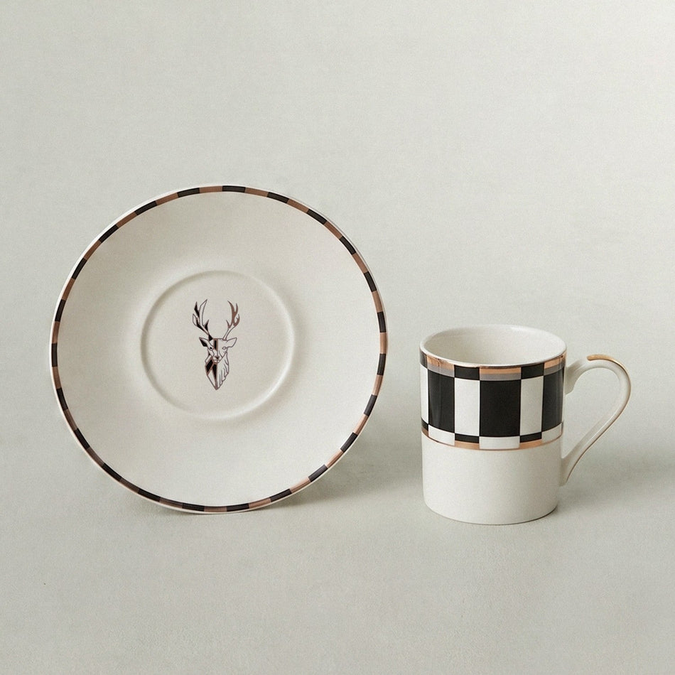 Karaca Aries Deer Turkish Coffee Cup Set 90 ml - MALLTURK