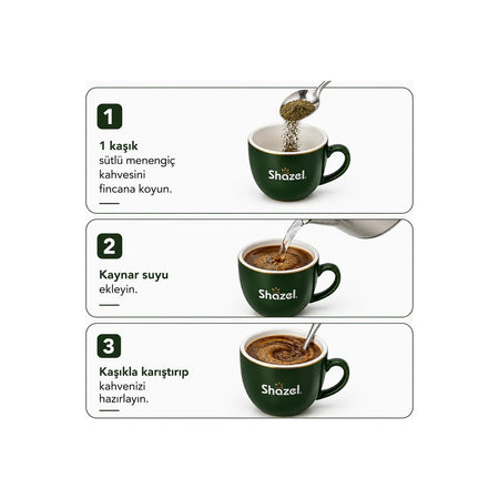 Shazel Menengic Coffee 200 g, Caffeine-Free, Traditional, Milky Menengic Coffee - MALLTURK