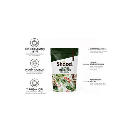 Shazel Menengic Coffee 200 g, Caffeine-Free, Traditional, Milky Menengic Coffee - MALLTURK