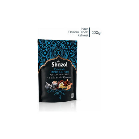 Shazel Ottoman Dibek Coffee 200 g, 7-Spice Blend, Traditional Recipe - MALLTURK