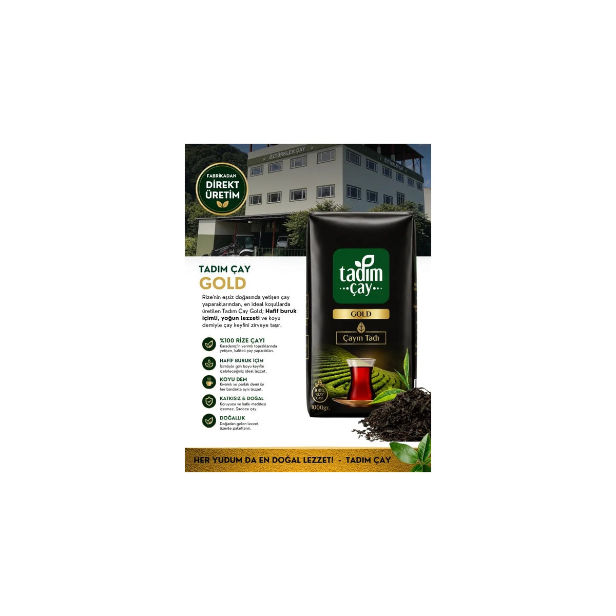 Tadim tea Gold 6 pieces 1000 g (HAKIKI RIZE tea, pack black tea) - MALLTURK