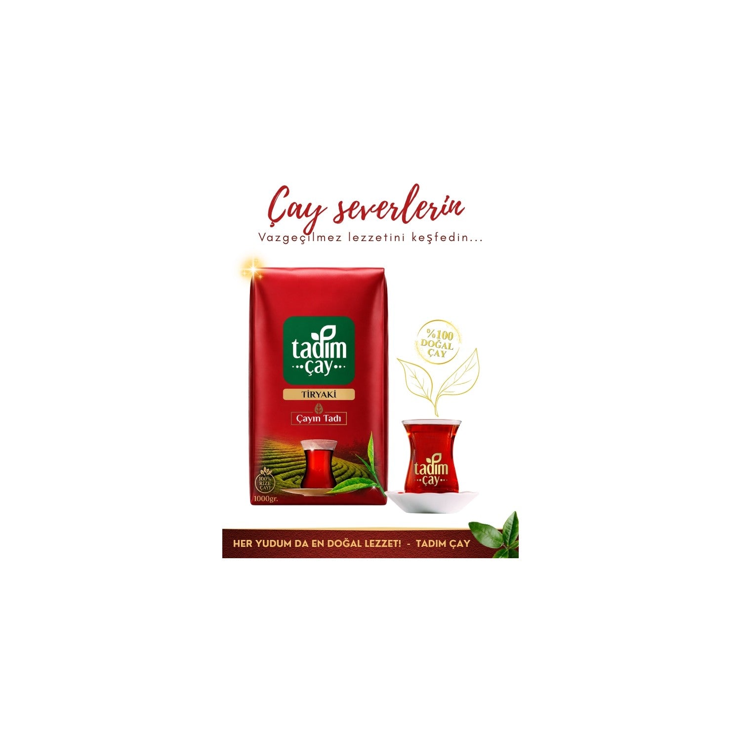 Tadim tea Tiryaki 1000 g (HAKIKI RIZE tea, pack black tea) - MALLTURK