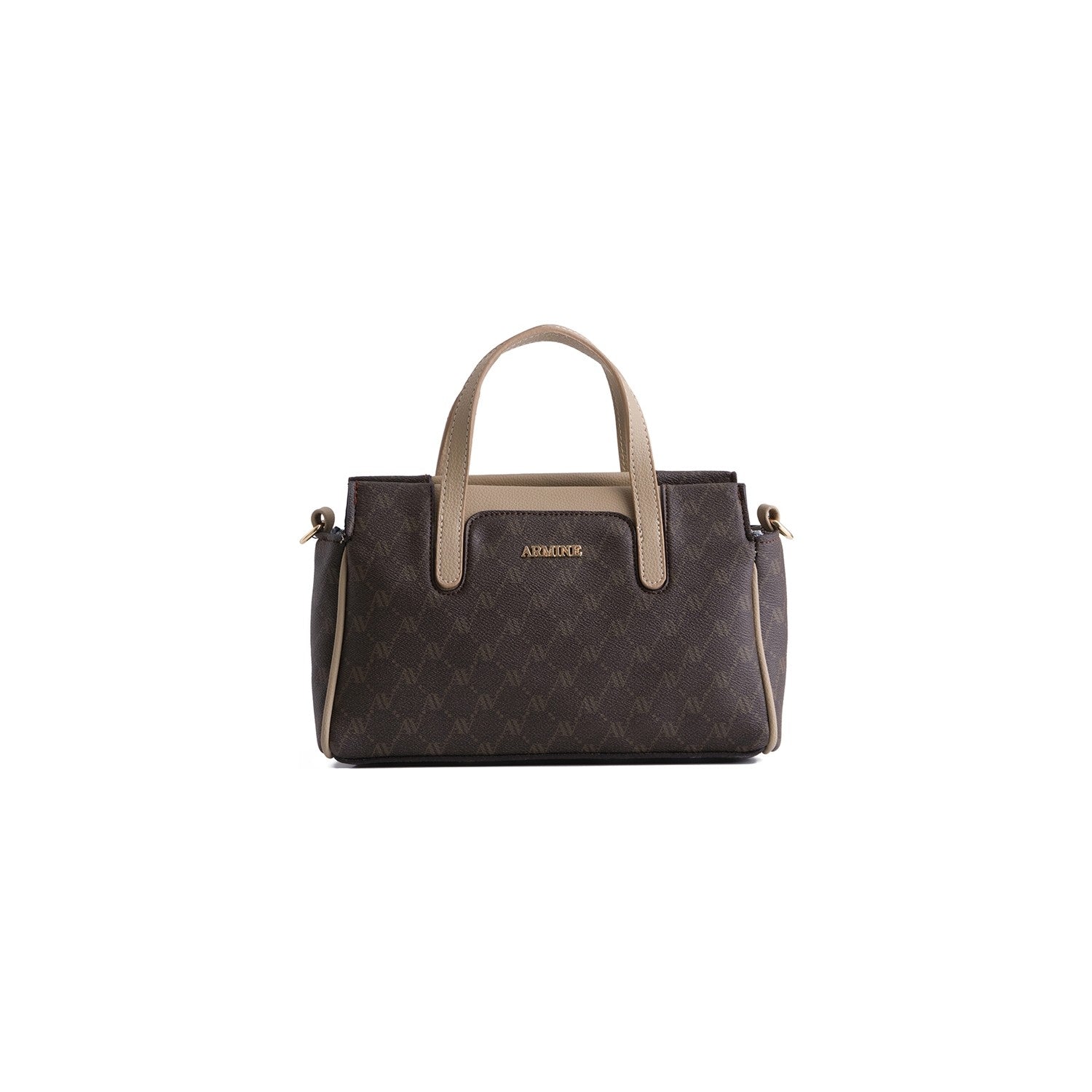 Armine Polka Dot Bag Coffee Casual Model - MALLTURK