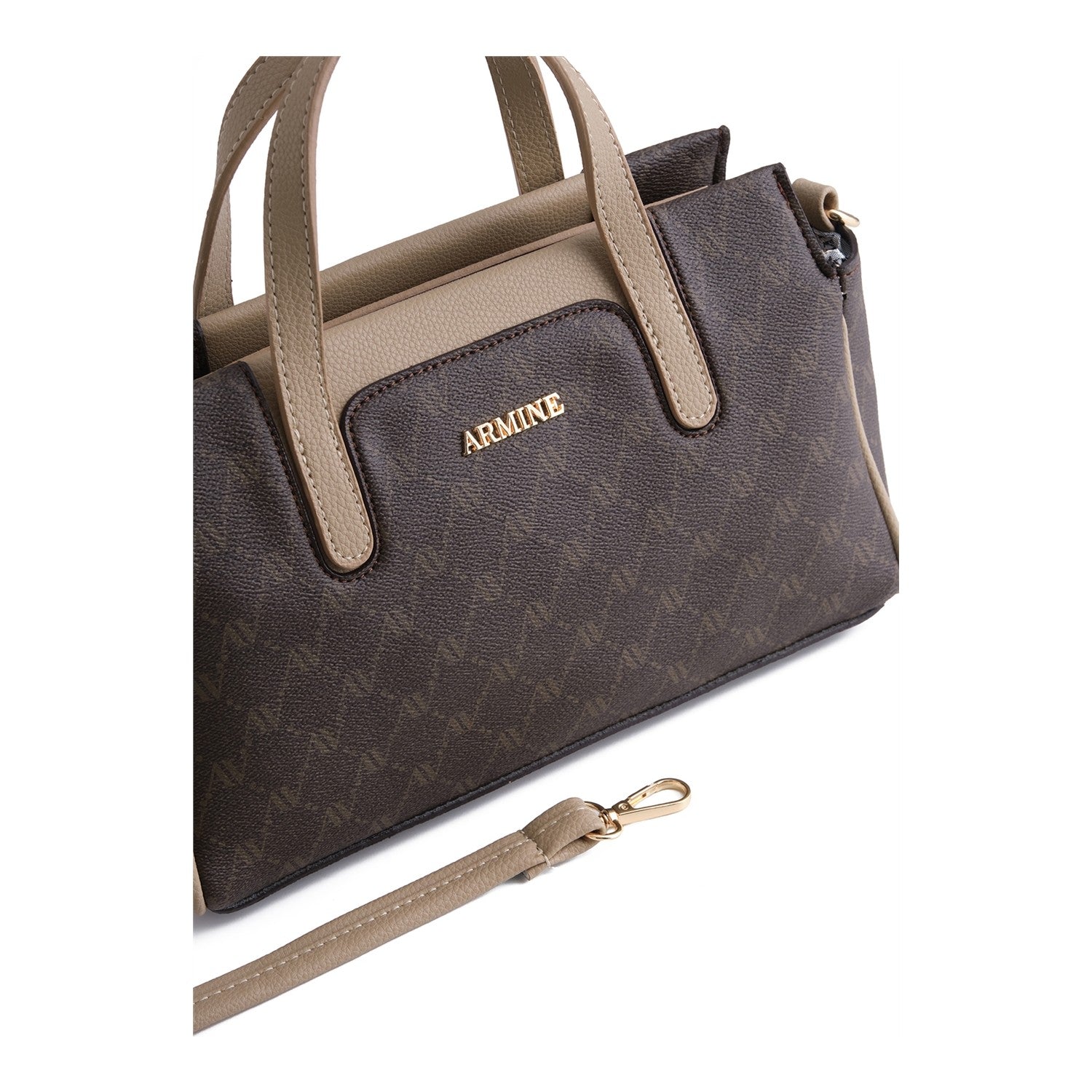 Armine Polka Dot Bag Coffee Casual Model - MALLTURK