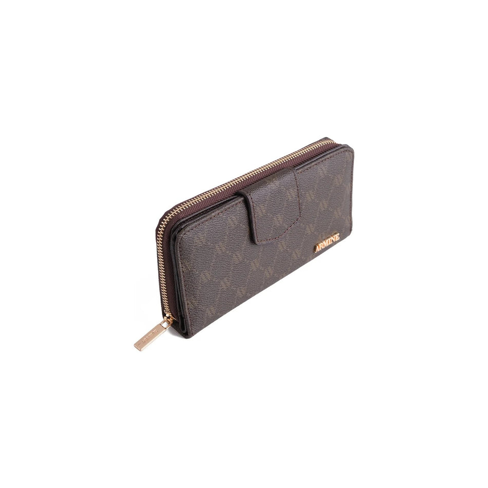 Armine Dotted Wallet Coffee Type - MALLTURK