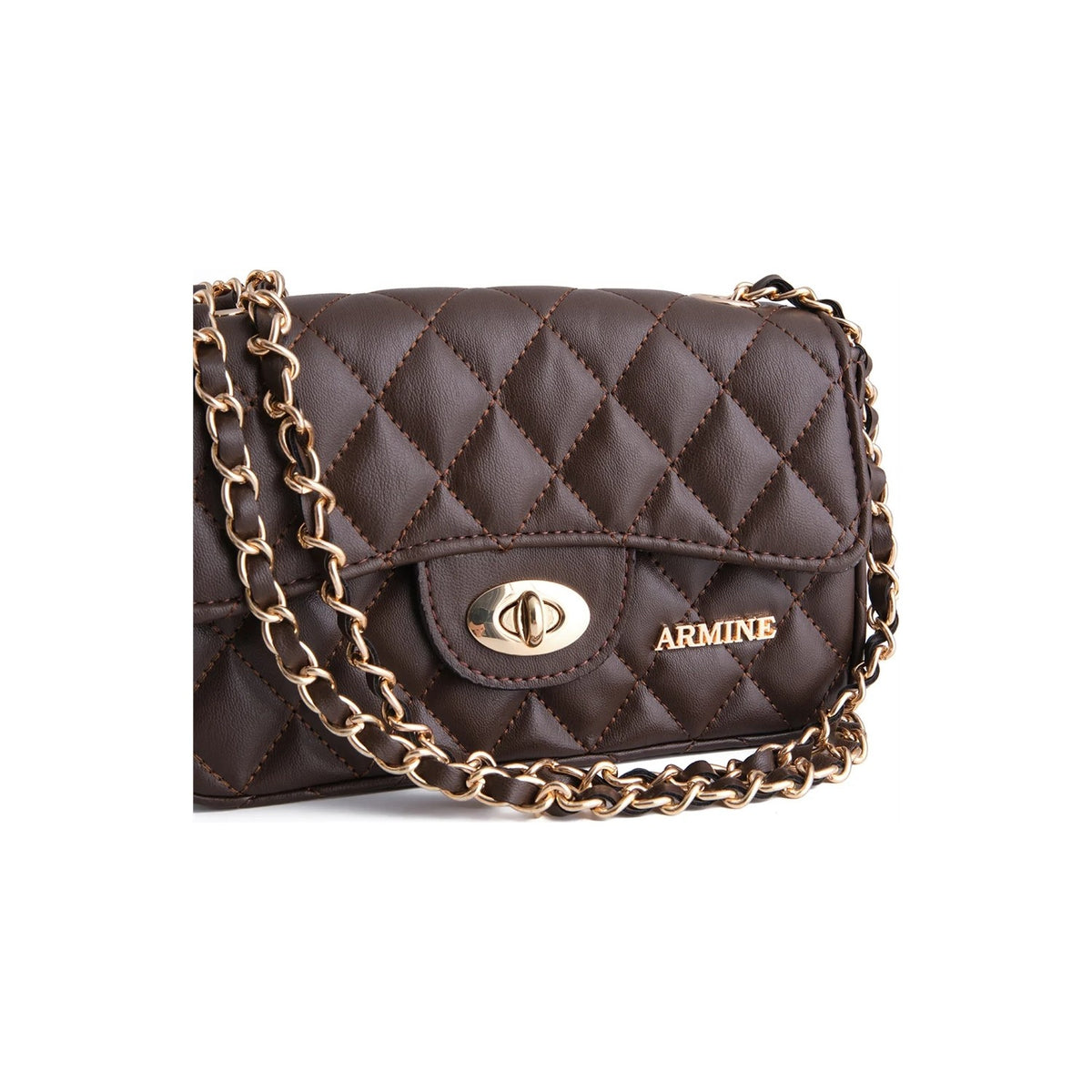 Armine Quilted Bag Coffee Casual Bag - MALLTURK