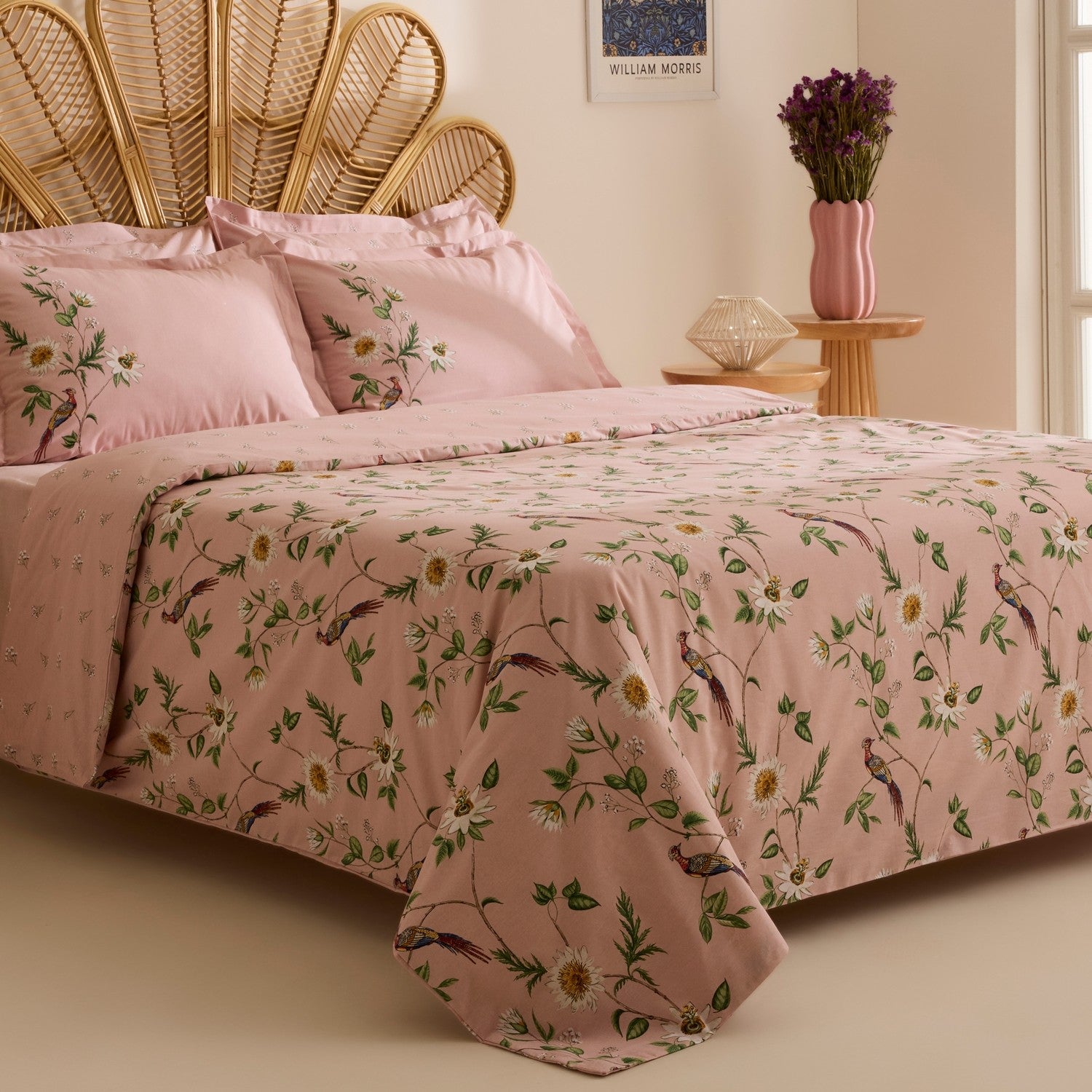 Karaca Home Calivra %100 Cotton Double Duvet Cover Set Powder Pink - MALLTURK