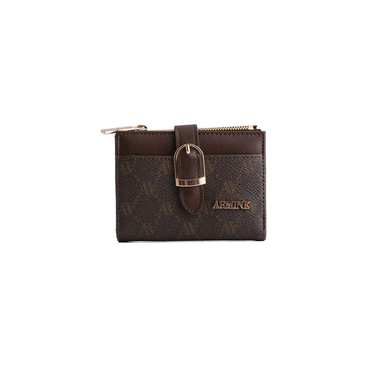 Armine Dotted Wallet Coffee Format - MALLTURK