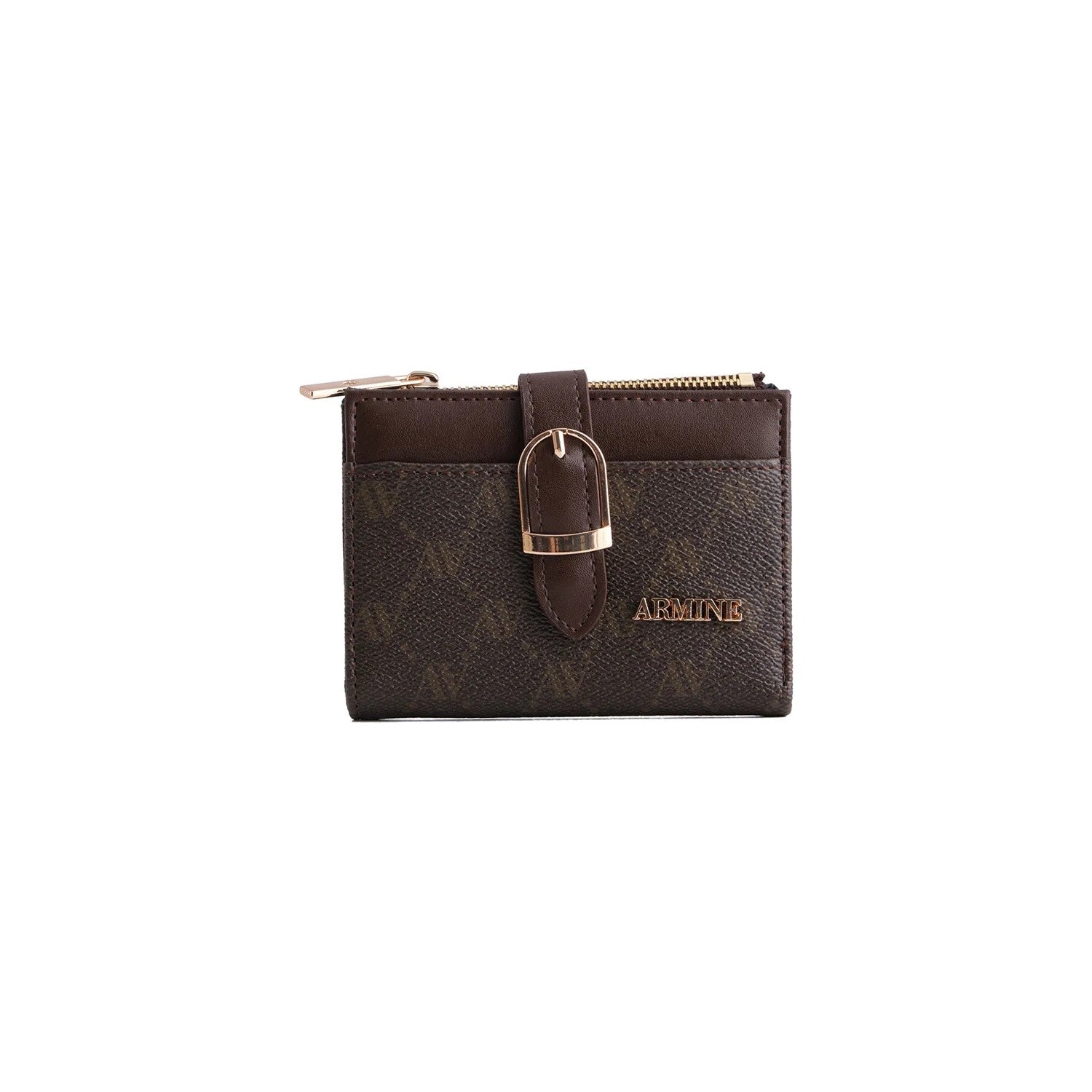 Armine Dotted Wallet Coffee Format - MALLTURK