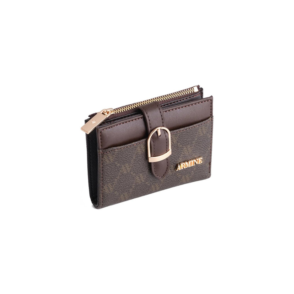 Armine Dotted Wallet Coffee Format - MALLTURK
