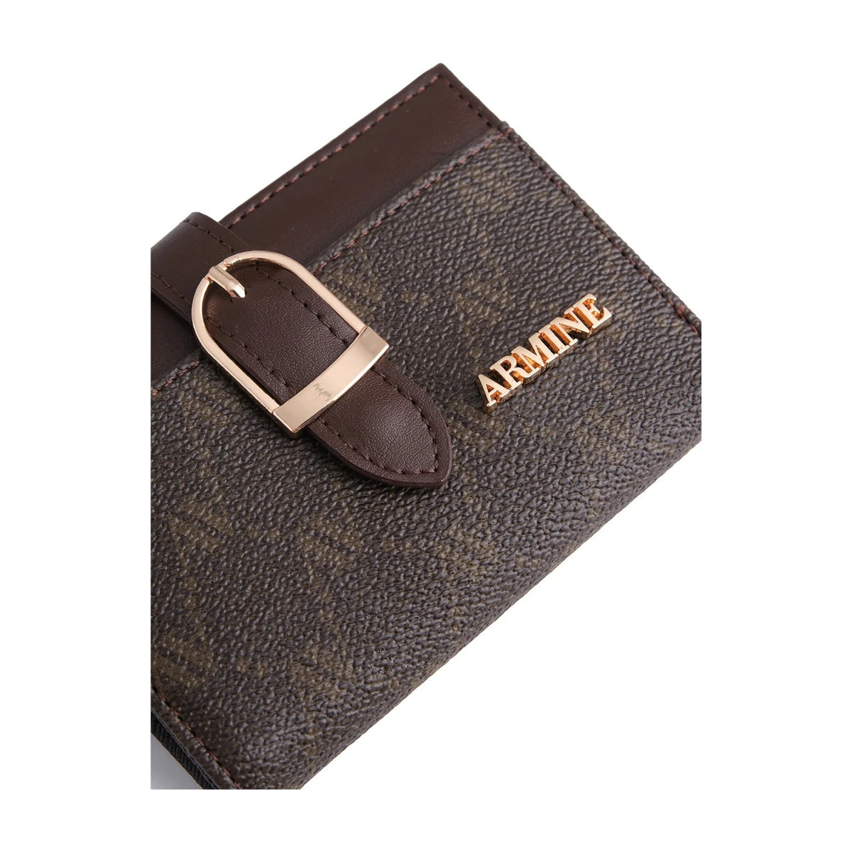 Armine Dotted Wallet Coffee Format - MALLTURK