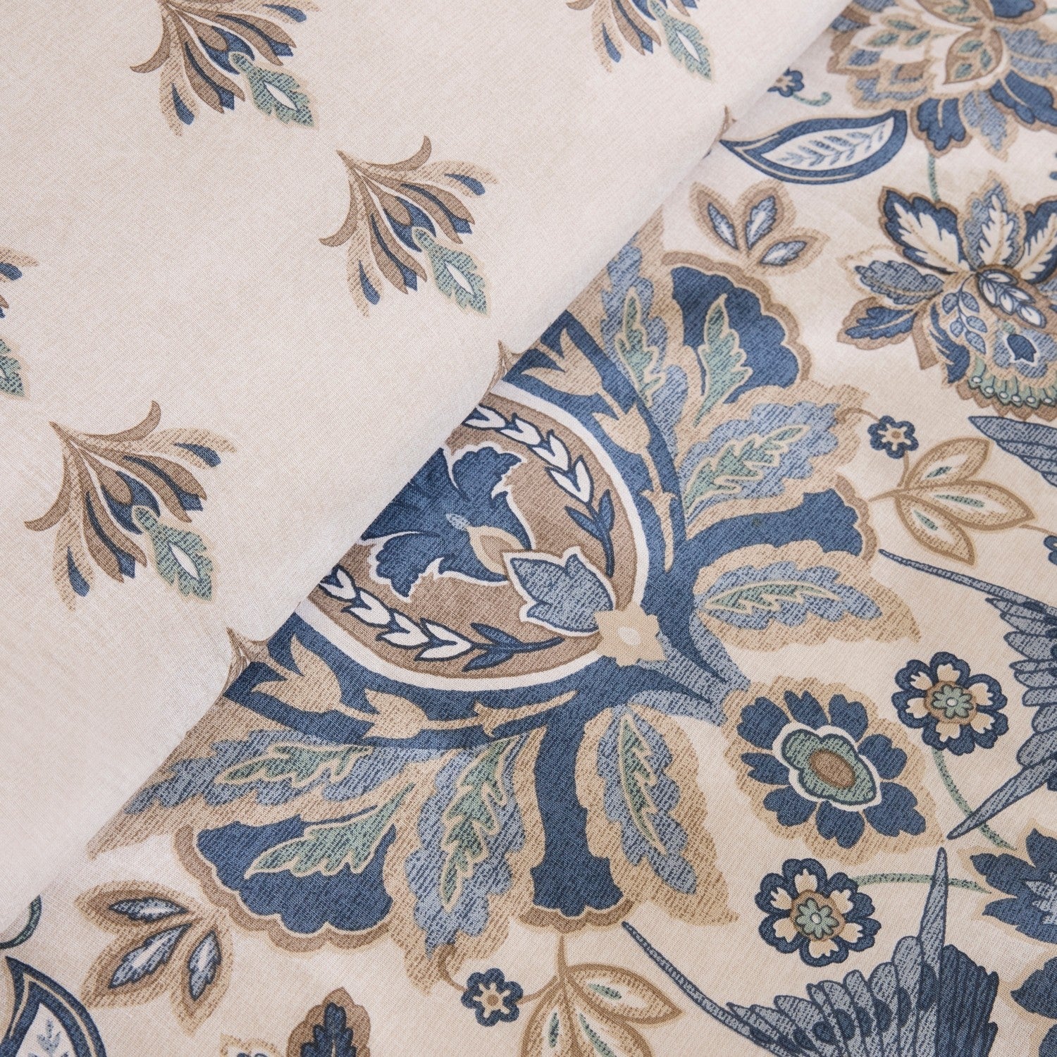 Karaca Home Silvara 100% Cotton Single Duvet Cover Set Blue - MALLTURK