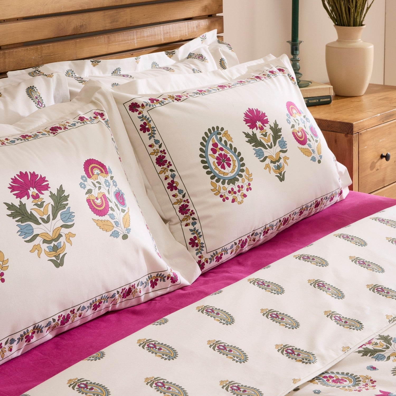 Karaca Home Elvaris %100 Cotton Double Duvet Cover Set Pink - MALLTURK
