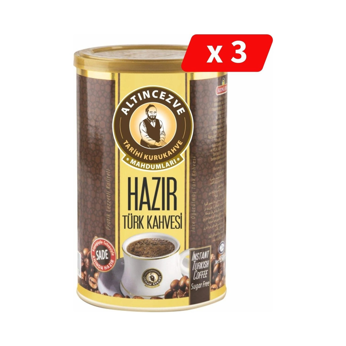 Altincezve Ready-to-Use Turkish Coffee Plain 500 Gr - 3-Pack - MALLTURK