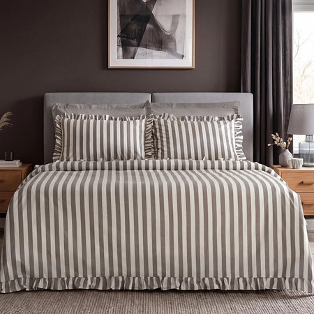 Karaca Home Ripple Double Duvet Cover Set Gray - MALLTURK