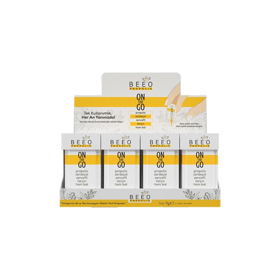 BEE'O Propolis On the Go 12-Pack 240 g Flower Honey with Natural Products - MALLTURK