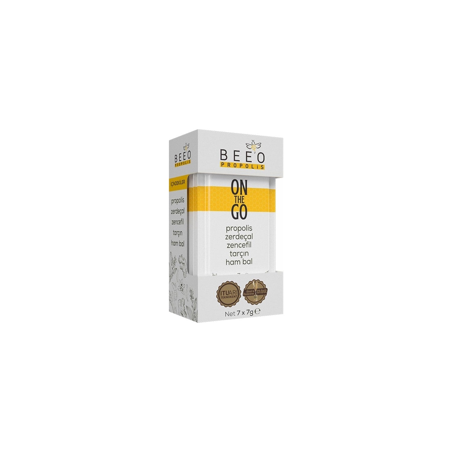 BEE'O Propolis On the Go 12-Pack 240 g Flower Honey with Natural Products