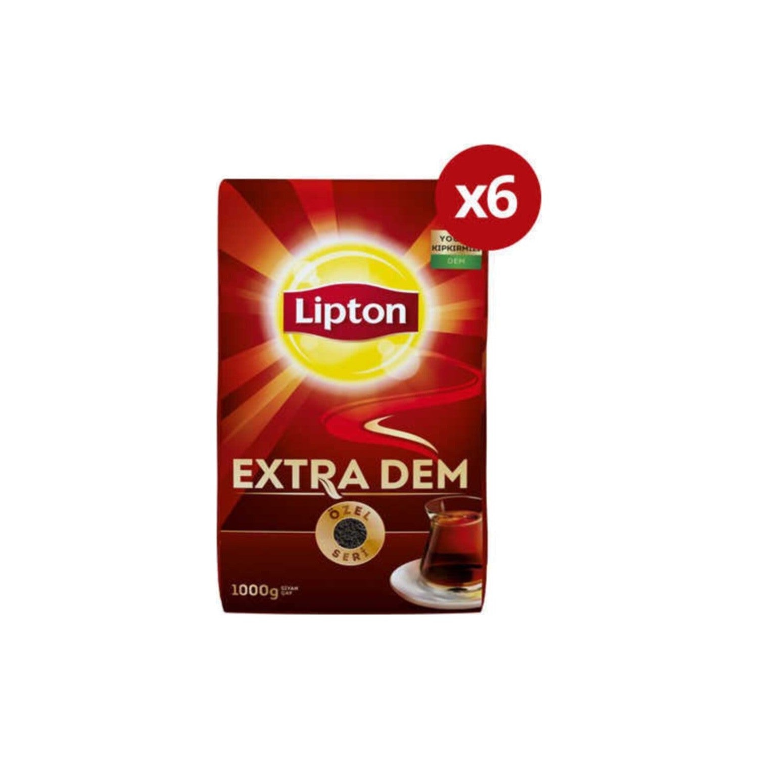 Lipton Extra Dem black tea 6 1000 g intense aroma and Kalite with Ozel Serisi Turkiye Menseli - MALLTURK