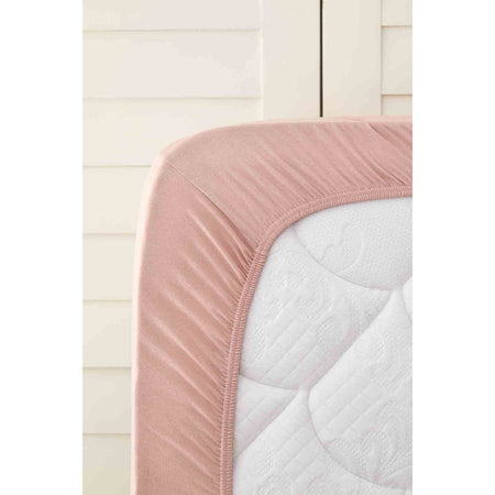 Karaca Home Salmon Cotton Fitted/Elasticated Double Bed Sheet - MALLTURK